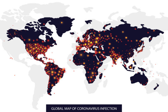 Download Global Map of Coronavirus Infection - Map Collection