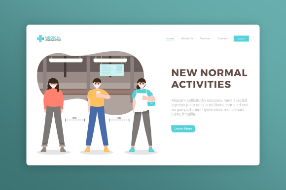Download Website Illustration - Social Distancing - Illustration Collection