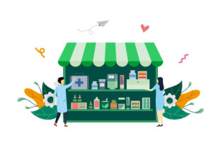 Download Pharmacy or Drugstore Flat Illustration - Illustration Collection