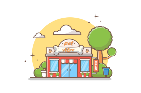 Download Pet Shop Flat Style Design Illustration - Illustration Collection