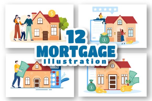 Download 12 Mortgage Flat Illustration - Illustration Collection