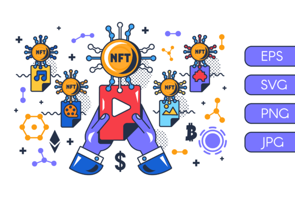 Download Buying Media NFT Business Illustration - Illustration Collection